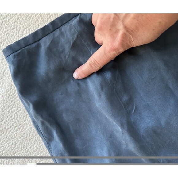 Eileen Fisher Maxi Skirt XL Gray Steel Silk Fairy Romantic Quiet Luxury READ - Picture 8 of 13